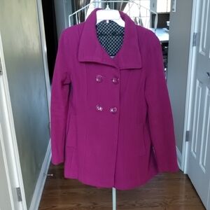 Steve Madden Double-Breasted Pink Coat